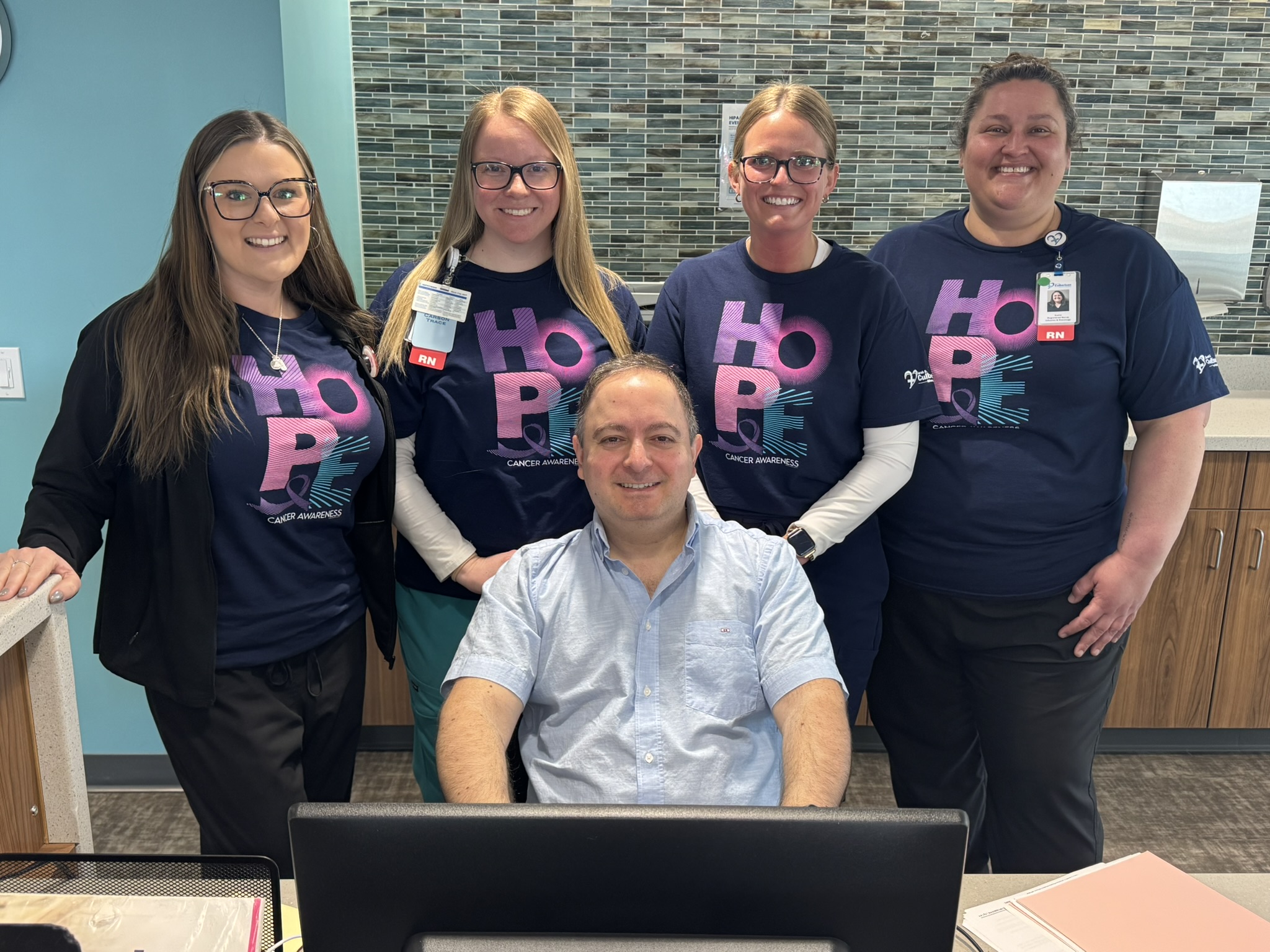 a photo of the oncology team at culbertson memorial health